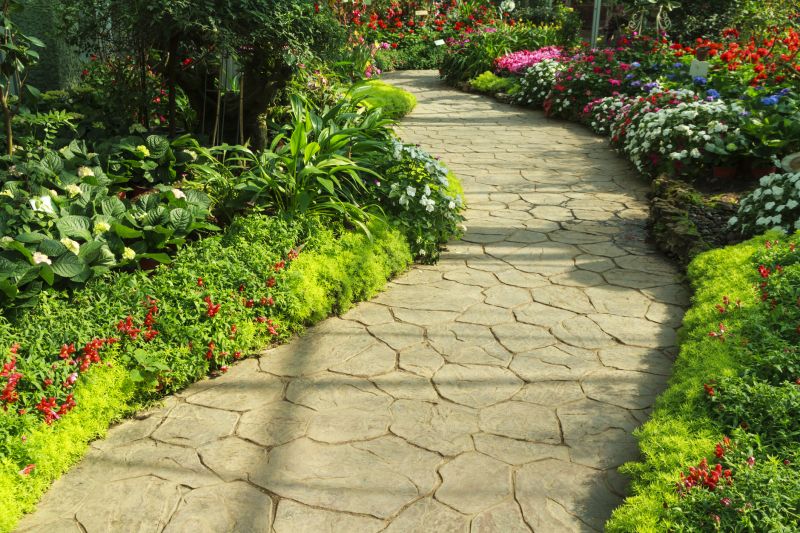 Natural Stone Pavers in a Garden Path